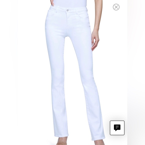 L'AGENCE Jeans Lagence Selma Blanc White High Rise Bootcut Size 3
